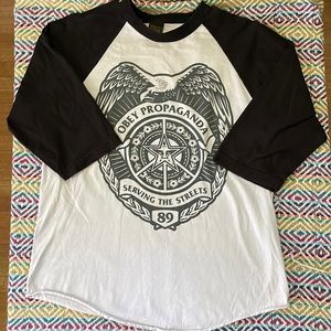 Obey baseball tee